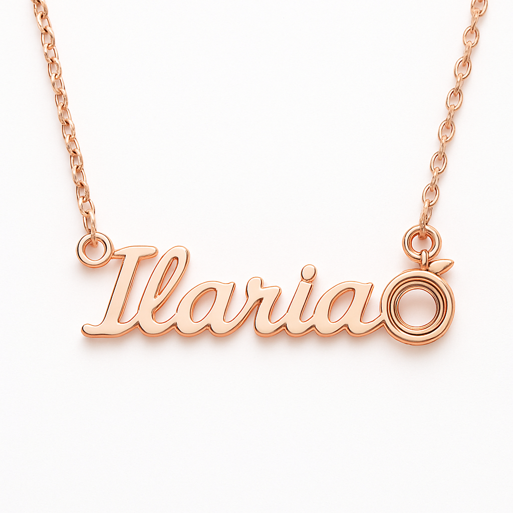 Collana con Nome Inciso e Proiezione Magica della Tua Foto.